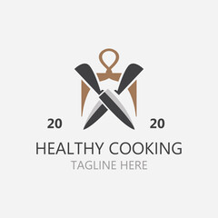 Cooking logo design. Icon or symbol inspration simple line for restaurant business