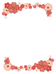 桜のベクターフレーム／春の季節