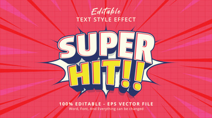 Super Hit Comic Editable Text Effect, 3d Comic effect style