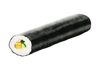 ベクター素材の恵方巻き 海苔巻きのイラスト