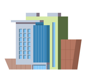 Flat Building Illustration