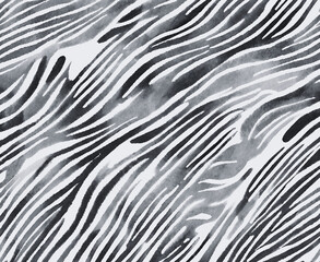 Fototapeta premium Abstract blurry gradient black and white pattern with a white background 