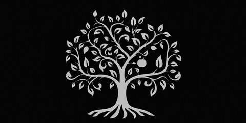 Natural and Healthy Tree Silhouette, Premium Quality Logo