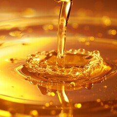 Drop of sunflower oil on isolated background