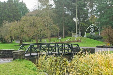 Pedestrian bridge in National Botanic Gardens, Dublin, Ireland