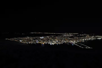 Deurstickers night view to the city of Tromso © johannes81