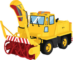 ロータリー除雪車のイラスト