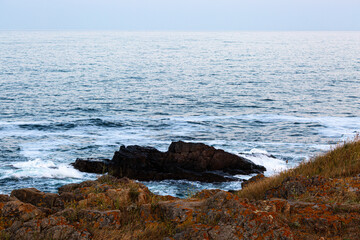 Rocks and waves on sea shore