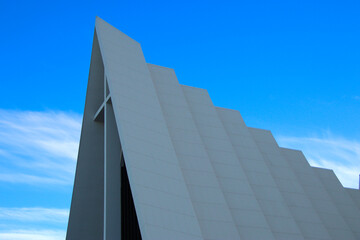 close up pictures of the arctic cathedral in Tromso