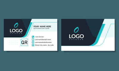 Fototapeta premium Simple clean personal minimal Business Card Design elegant creative modern corporate professional Visiting Card abstract company name And Logo visiting business card template design. Colourfull