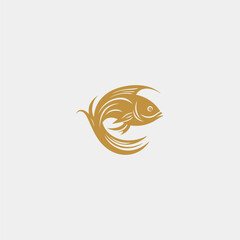 Fototapeta premium Fish logo design vector template