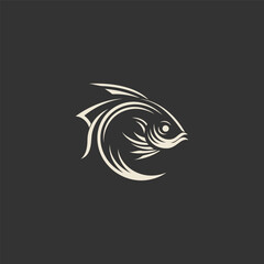 Fish logo design vector template