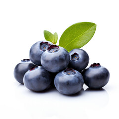 Blueberry isolated. Blueberry on white background. Bilberry.