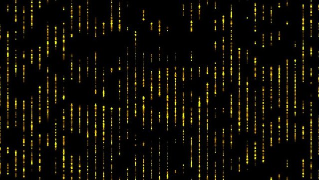 Golden abstract background. Yellow code graphic or decorating glitter backdrop