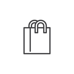 Reusable shopping Bag line icon