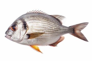 Gilt-head bream (dorado) isolated on white background. With clipping path.
