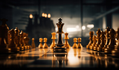 Business Strategy Illustrated by Chess Game