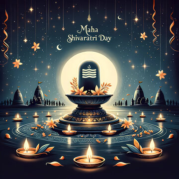 Illustration of the Hindu Maha Shivaratri Day celebration