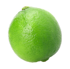 Natural fresh lime isolated, transparent PNG, PNG format, cut out.