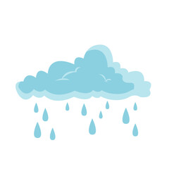 Blue clouds and raindrops vector illustrations.