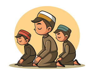 Eid Mubarak greeting background ramadhan poster illustration, ramadan kareem cartoon vector Wishing for Islamic festival for banner, poster, background, flyer,illustration.