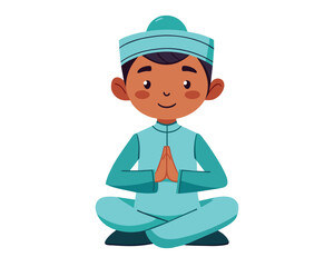 Eid Mubarak greeting background ramadhan poster illustration, ramadan kareem cartoon vector Wishing for Islamic festival for banner, poster, background, flyer,illustration.