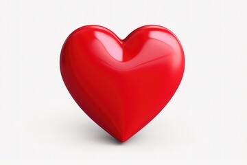 Fototapeta premium 3D heart icon isolated on bright studio background