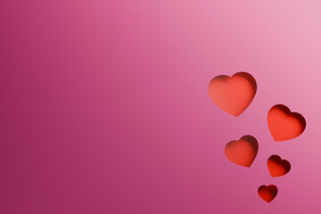 Various heart shapes to convey love with your heart for a happy Valentine's Day.