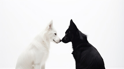 Subtle Love Dogs Minimalist Tail Wag Bliss Background Ai Generative
