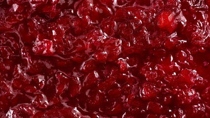 Texture: raspberry jam, food theme background. Freshly made strawberry jam texture