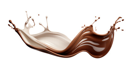 chocolate milk liquid splash isolated