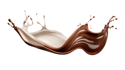 Fototapeten chocolate milk liquid splash isolated © 소연 박