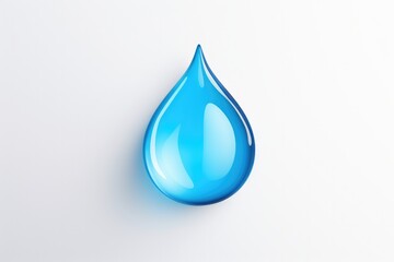 Water drop 3D render image isolated on clean studio background