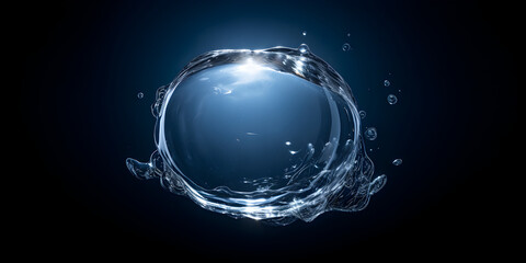 big bubble isolated on black background