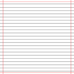 Lined paper from a notebook