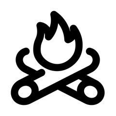 Campfire Line Icon