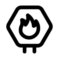 Fire Sign Line Icon