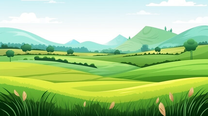 summer background mountains field