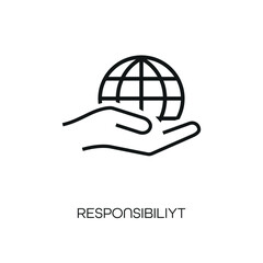 responsibility icon on white background