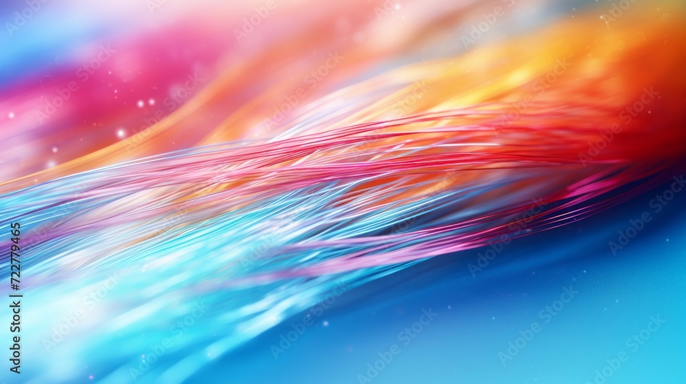 Aufkleber dynamic abstract of colorful fiber optic threads exploding with light, representing energy and digit