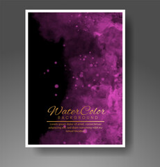 Cards with watercolor background. Design for your cover, date, postcard, banner, logo.