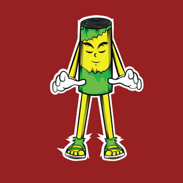 made a cute cartoon of a doll predicting a football match