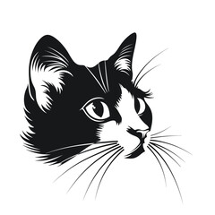 Head Of Cat Illustration