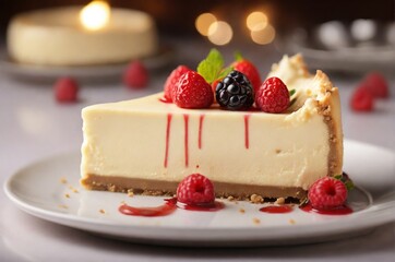 cheesecake with raspberry