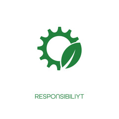 responsibility icon on white background