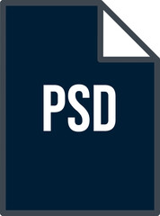 PSD File Icon fill Crisp corners