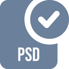 PSD File icon with black checked mark