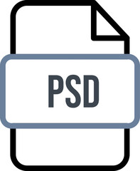 PSD File icon with bold outline