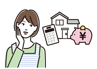 お金のことを考える主婦