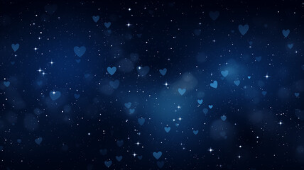 Fototapeta premium A minimalist background featuring a night sky filled with constellations forming a heart shape
